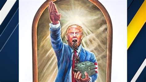 California Artist Andrew Kong Knight Creates Anti Donald Trump Painting With Manure Abc7 Los