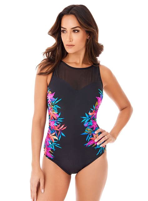 Miraclesuit Dd Cup Genesis Fascination Swimsuit In 2020 One Piece