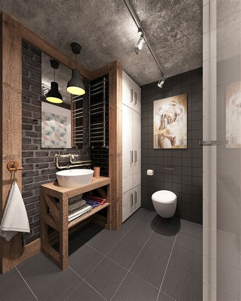 Make the most of your storage space and create an. 51 Industrial Style Bathrooms Plus Ideas & Accessories You ...