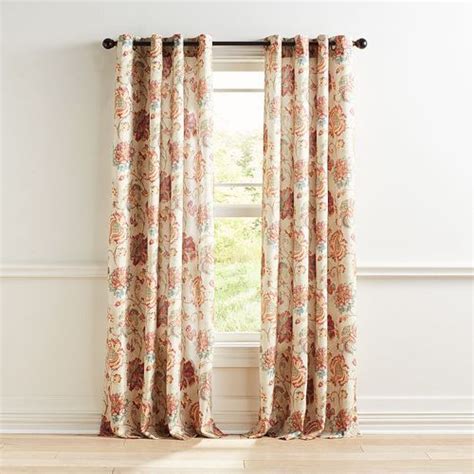 Somerton Floral Natural Grommet Curtain Living Room Decor Curtains