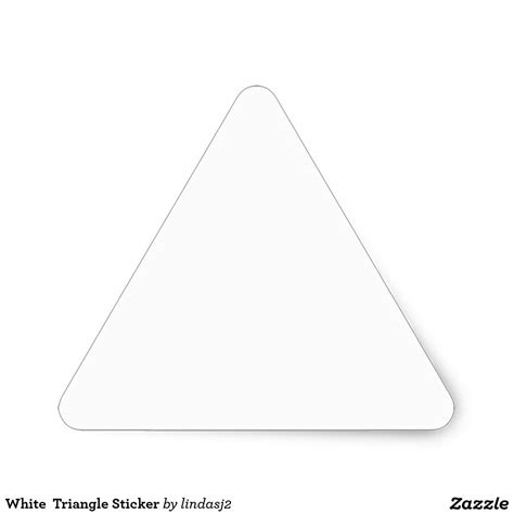 White Triangle Sticker Custom Personalized Ts Diy