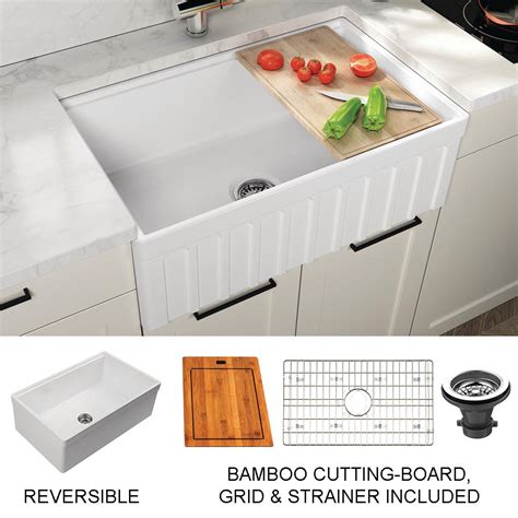 In this review we want to show you kitchen sink with cutting board. Empire Industries Yorkshire Farmhouse Fireclay 30 in ...
