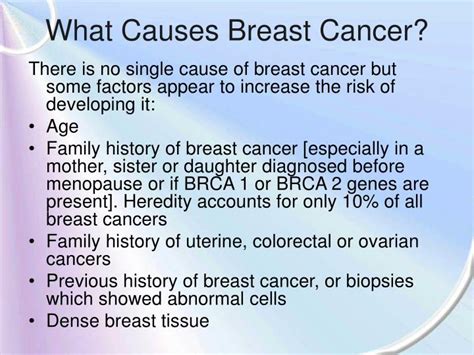 Why it in addition, the breast cancer linkage consortium (ford et al., lancet 1994) have suggested that male carriers of brca mutations are at increased risk. PPT - The News on Breast Cancer PowerPoint Presentation ...