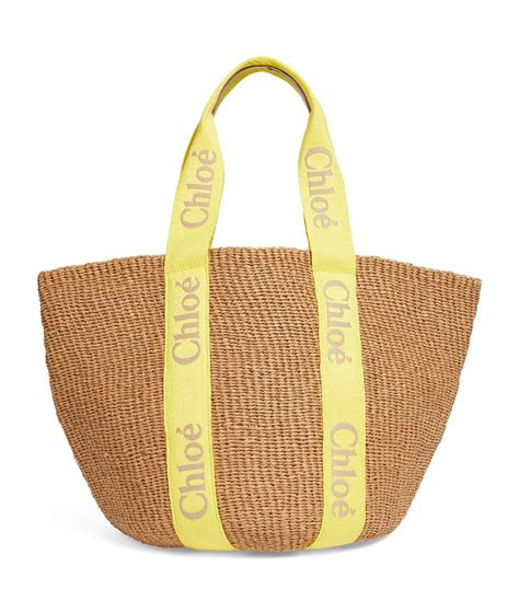 Womens Chloé Yellow Large Woody Basket Bag Harrods Countrycode