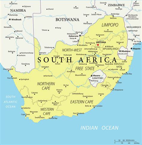 Reference Map Of Map Of South Africa Print 20251055 Framed Photos