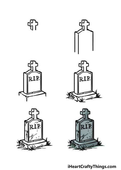 Grave Drawing How To Draw A Grave Step By Step