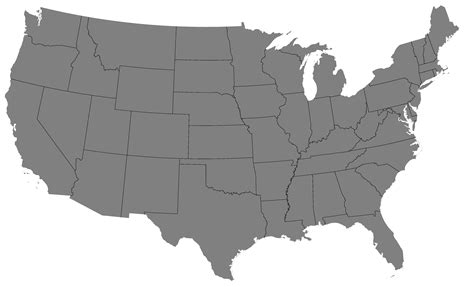 Map Of Usa Empty Topographic Map Of Usa With States