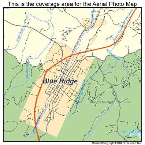 Aerial Photography Map Of Blue Ridge Ga Georgia
