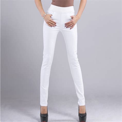 Buy 2016 New Elastic Waist Jeans Women High Waist Slim