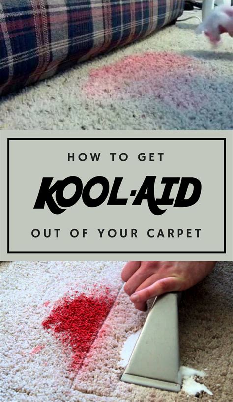 If any of the stain remains, try adding a bit of undiluted lemon juice to the area and blotting. How To Get Kool-Aid Out Of Your Carpet ...