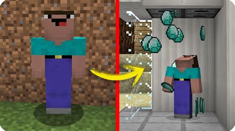 Noob Minecraft Vs Diamante Infinito Troll Noob Evoluciona A Pro Rico En