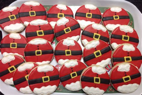 Santa Belly Sugar Cookies Christmas Cookie Cake Christmas Cookies