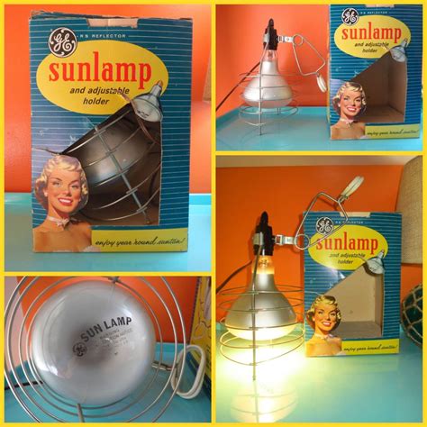 Vtg S Retro Groovy Ge Sunlamp Mod Tan Tanning Heat Electric Lamp