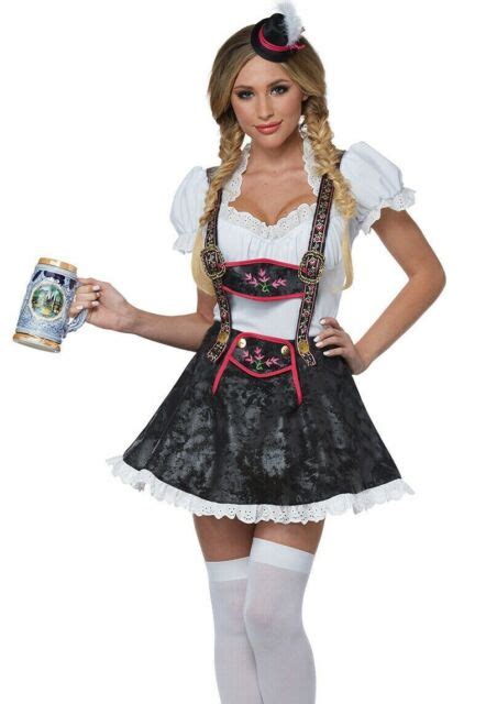 flirty fraulein german oktoberfest womens adult costume beer garden wench ebay