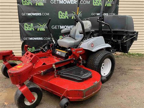 In Exmark Lazer Z Commercial Zero Turn W Dump Bagger A Month Lawn Mowers For Sale