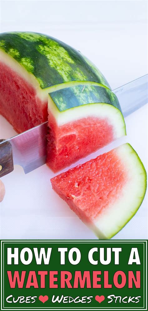 Learn How To Cut A Watermelon Into Wedges Sticks Or Cubes Using One