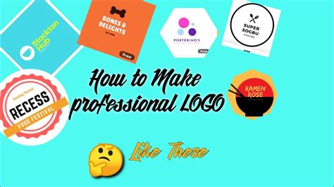 How To Make Professional Logo Best Logo Maker Application Youtube