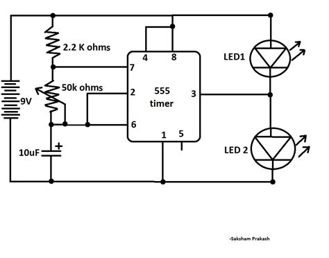 Simple Flashing Led Circuit