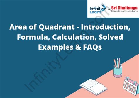 Area Of Quadrant Introduction Formula Calculation Solved Examples