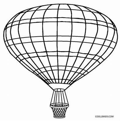Balloon Coloring Air Basket Pages Printable Drawing