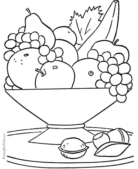 Food coloring pages for kids. Free Printable Food Coloring Pages For Kids