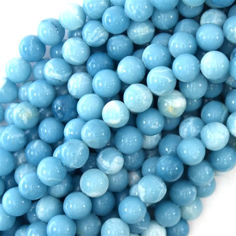 Blue Larimar Quartz Round Beads Gemstone 15 Strand 4mm 6mm 8mm 10mm