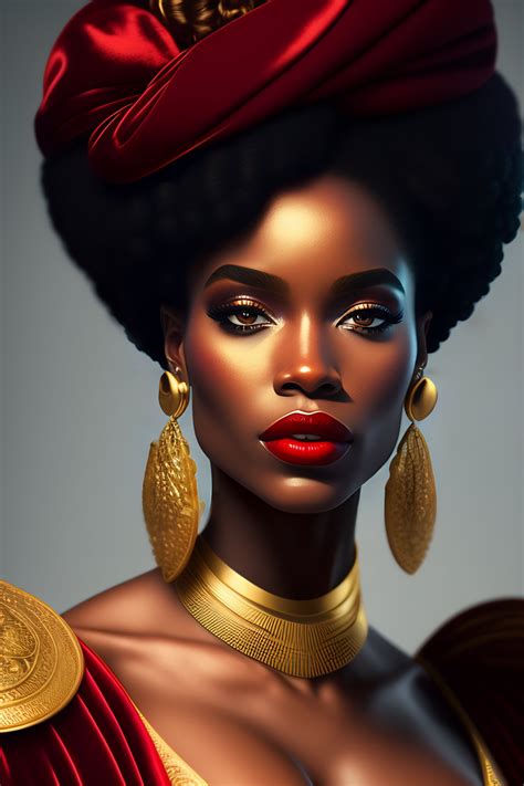 Lexica Portrait Of Young Black Super Woman Big Afro Sexy Red Lips