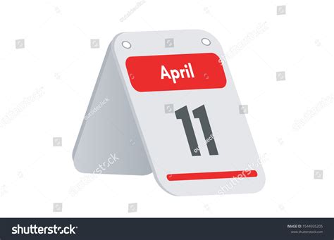 April 11th Calendar Icon Day 11 Of Month Royalty Free Stock Vector