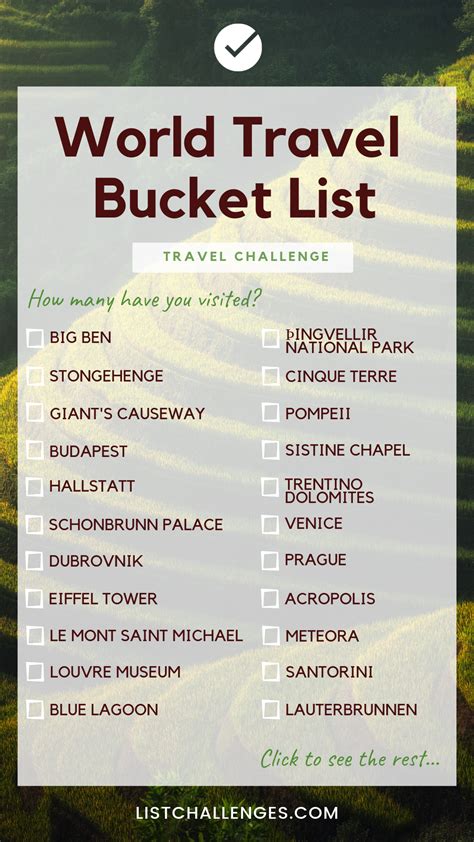 World Travel Bucket List Travel Bucket List Travel List Travel Bucket