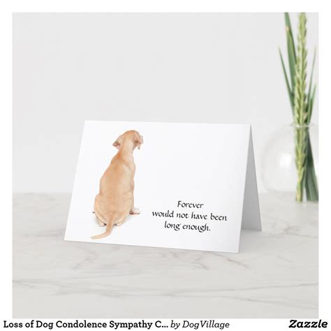 Loss Of Dog Condolence Sympathy Card Sympathy Cards