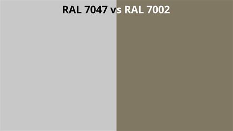 RAL 7047 Vs 7002 RAL Colour Chart UK