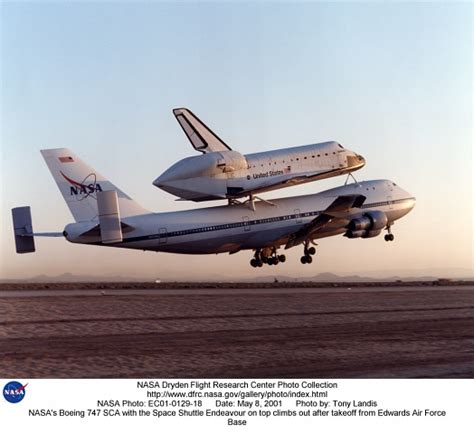 Sts 100 Ec01 0129 18 Nasas Boeing 747 Sca With The Space Shuttle