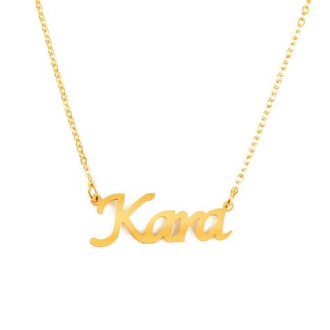 Kara Personalized Name Necklace 18ct Rose Goldgoldsilver