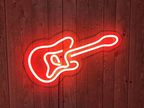 Guitar Unbreakable Neon Sign Music Sign Etsy Neon Signs Music