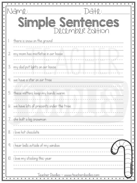 Class 1 Simple Sentences For Grade 1 Worksheetpedia