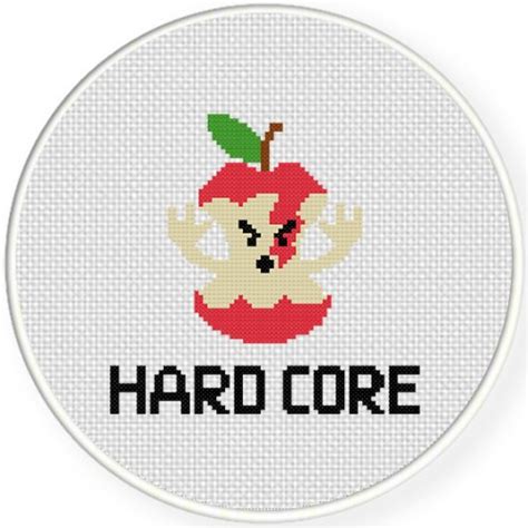 Every day i'm hustlin paired with bits from an old 1975 cross stitch leaflet. Hard Core Cross Stitch Pattern - Daily Cross Stitch