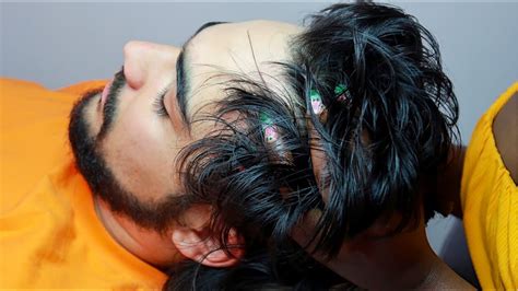 asmr he was sound asleep 😴 realistic head and scalp massage youtube