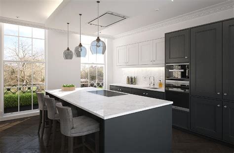 Plywood sides ensure durability and. White Upper Cabinets and Dark Gray Lower Cabinets ...