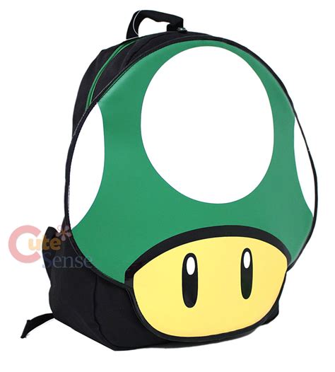 Nintendo Super Mario Green Mushroom Backpack 1 Up Bag