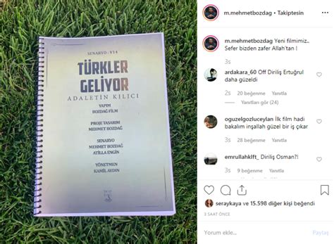 Diriliş ertuğrul ve kuruluş osman dizileriyle önemli başarılara imza atan mehmet bozdağ'ın yeni sinema filmi projesi türkler geliyor: Söz dizisinin Ateş'i Eren Vurdem Türkler Geliyor'un ...