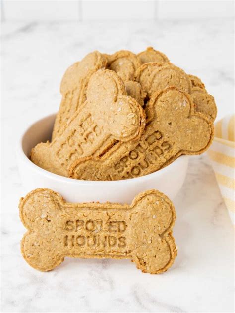 Easy Peanut Butter Dog Biscuits Recipe Spoiled Hounds