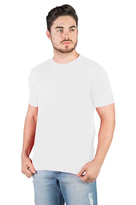 Compre Camiseta 100 AlgodÃo Penteado Branca Unissex Fio 301 160
