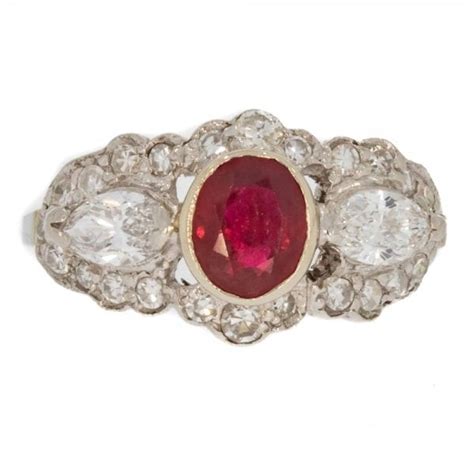 Find the perfect ring online or in our san francisco store. Antique Art Deco Platinum Ruby And Diamond Cluster Ring - Rings from Cavendish Jewellers Ltd UK