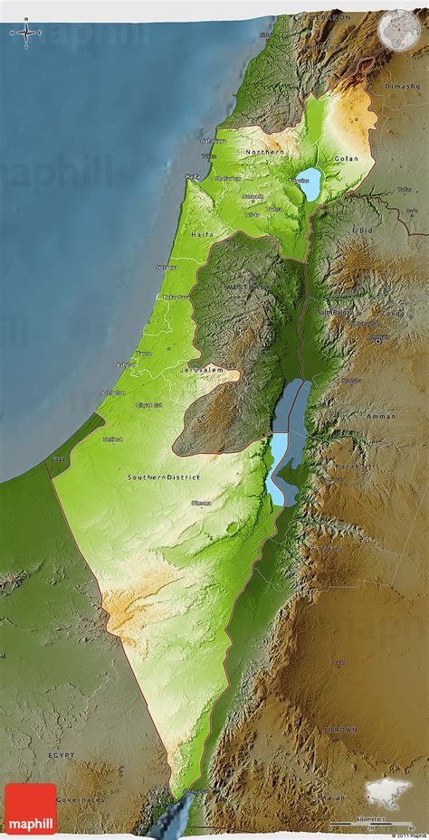 3d Topographic Map Of Israel Map Of San Ignacio Belize