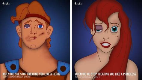 Saint Hoax Reimagined Disney Princesses As Domestic Violence Victims To