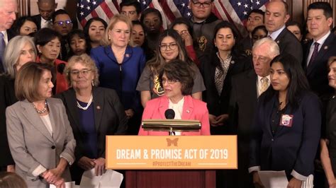 rep roybal allard announces her introduction of hr 6 the dream and promise act youtube