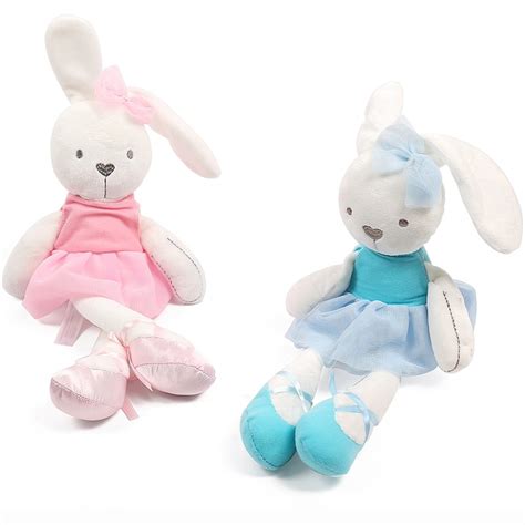1pcs Cute Large Pink Blue Soft Rabbit Stuffed Animal Bunny