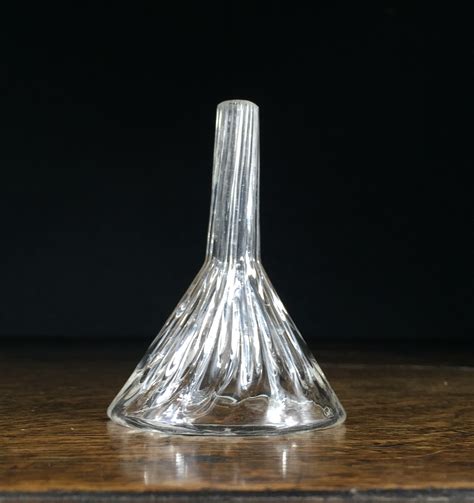 Small Glass Fluted Wine Funnel 19th Century Moorabool Antiques Galleries