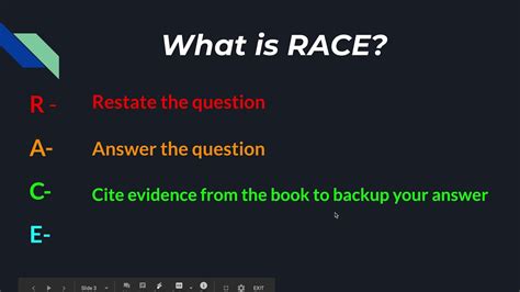 Race Writing Strategy Lesson Youtube