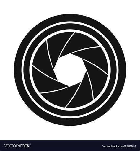 Camera Shutter Aperture Icon Simple Style Vector Image